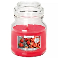 Glass Jar Scented Candle with Lid | Orange | Strawberry | 1