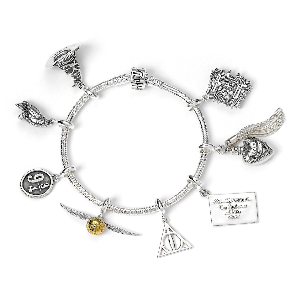 image 1 of Harry Potter Sterling Silver slider charm Bracelet - Medium