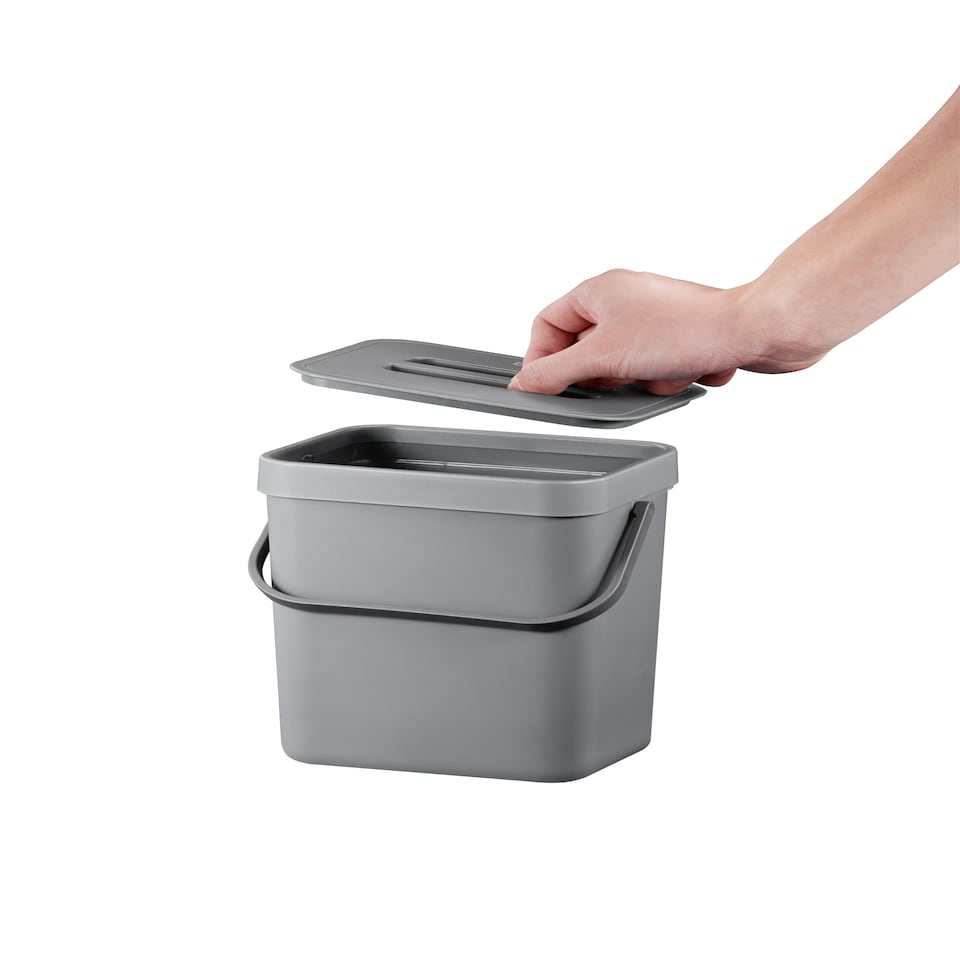 image 1 of Puro Hanging Compost Caddy 3L | Grey | Dark Grey | 3L