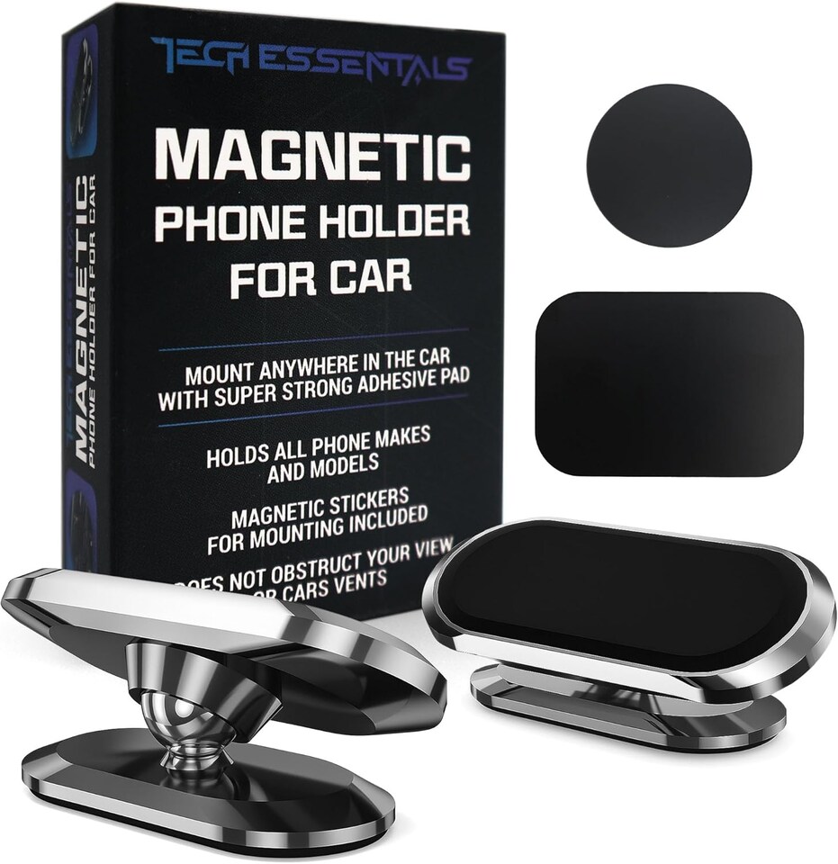 image 1 of Magnetic Phone Holder for Car – Mini Air Vent Mount with Strong Adhesive, Secure Magnet Stand for Smartphones, Safe Driving Use