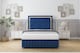 image 1 of Sloomy Boston Gold Navy Plush Divan Bed With Mattress 2 Drawers Left Side With 54" Floor Standing Headboard & 12" Matching Footboard 4'6 Double | Blue | Navy | Double | 1