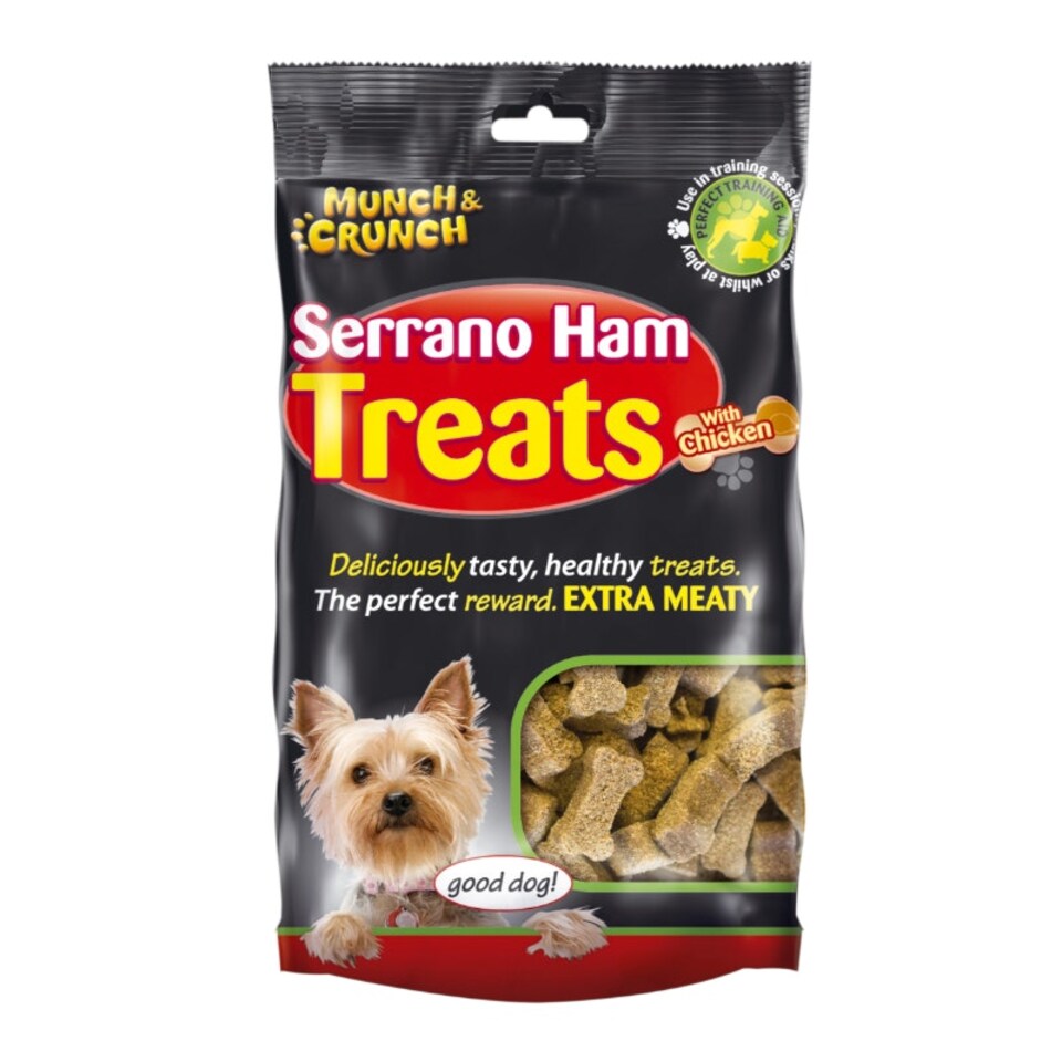 Munch & Crunch Serrano Ham Treats For Dogs - Chicken 175g x 12