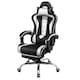 image 1 of Yaheetech Ergonomic Computer Chair with Massage Lumbar Pillow Multi | Black/White