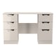 image 1 of Holborn 6 Drawer Kneehole Desk in Kashmir Gloss & Kashmir (Ready Assembled) | Cream | Kashmir Gloss & Kashmir