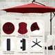 image 9 of COSTWAY 303 cm Patio Parasol Solar LED Cantilever Offset Umbrella Red