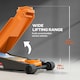 image 4 of HOMCOM 3 Ton Hydraulic Low Profile Floor Jack, Heavy Duty Car Trolley Jack Lift with 7.5-50.5 cm Lifting Range, Dual Piston Pump, Wheels, Non-slip Handle for Car Van Garage Tyre Repair Change, Orange