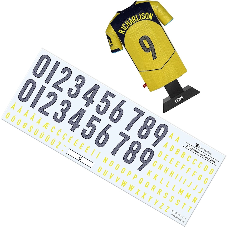 image 1 of RadStuff Alloy Metal Football Shirt - Tottenham Hotspurs Third Kit 2025/26