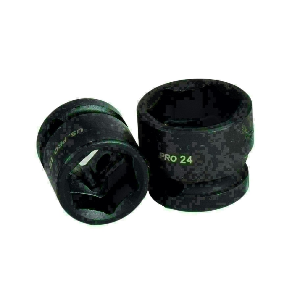 image 1 of Metric Stubby 1/2" Drive Shallow Sockets 6 Sided Single Hex 10 - 24mm 15pc Set