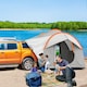 image 2 of Outsunny 5 Man Tailgate Tent 2000mm Waterproof | Grey | Grey and Orange | 239x210x210 cm