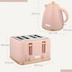 image 7 of HOMCOM Kettle and Toaster Set 1.7L Kettle & 4 Slice Toaster, Light Pink