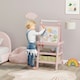 image 10 of AIYAPLAY Double-Sided Art Easel for Kids w/ Paper Roll, Storage Baskets Grey