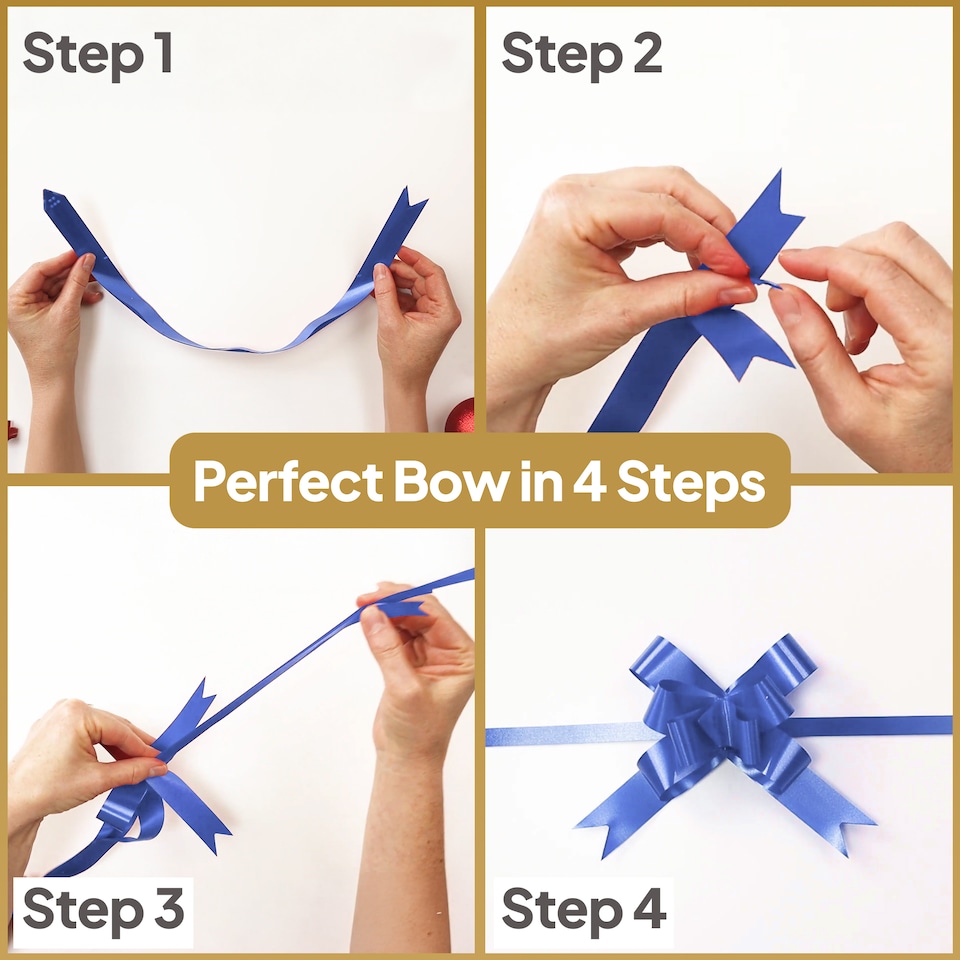image 1 of 40pcs Navy Blue 50mm/5cm Large Ribbon Pull Bows for Gift Wrapping, Hampers, Florist Bouquets, Wedding Cars and Party Décor Pullbow