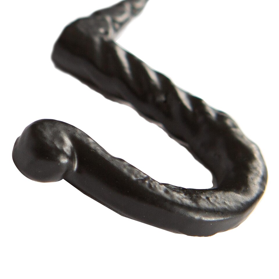 image 1 of Hammer & Tongs Twisted Nail Hook - W5mm x H40mm - Black