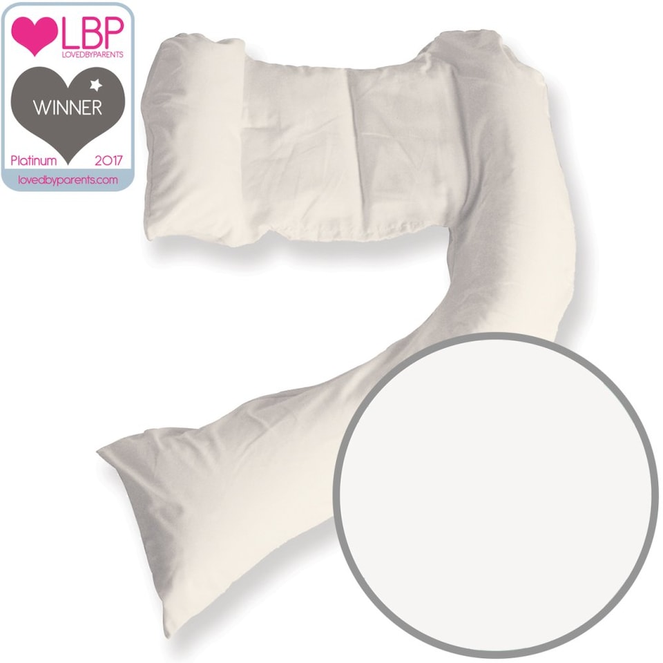 image 1 of Dreamgenii  White Cotton Pregnancy Pillow