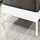 image 2 of 4ft6 Double White & oak finish chunky, strong solid wood wooden bed frame.Curved headboard head end, low foot end board