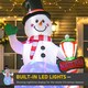 image 3 of HOMCOM 8ft Christmas Inflatable Snowman with Street Lamp Lighted Decoration