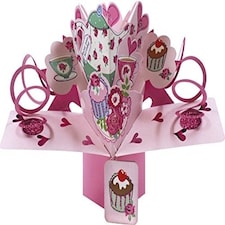 Second Nature Teapot Teacups and Cakes Design Pop-Up Birthday Card