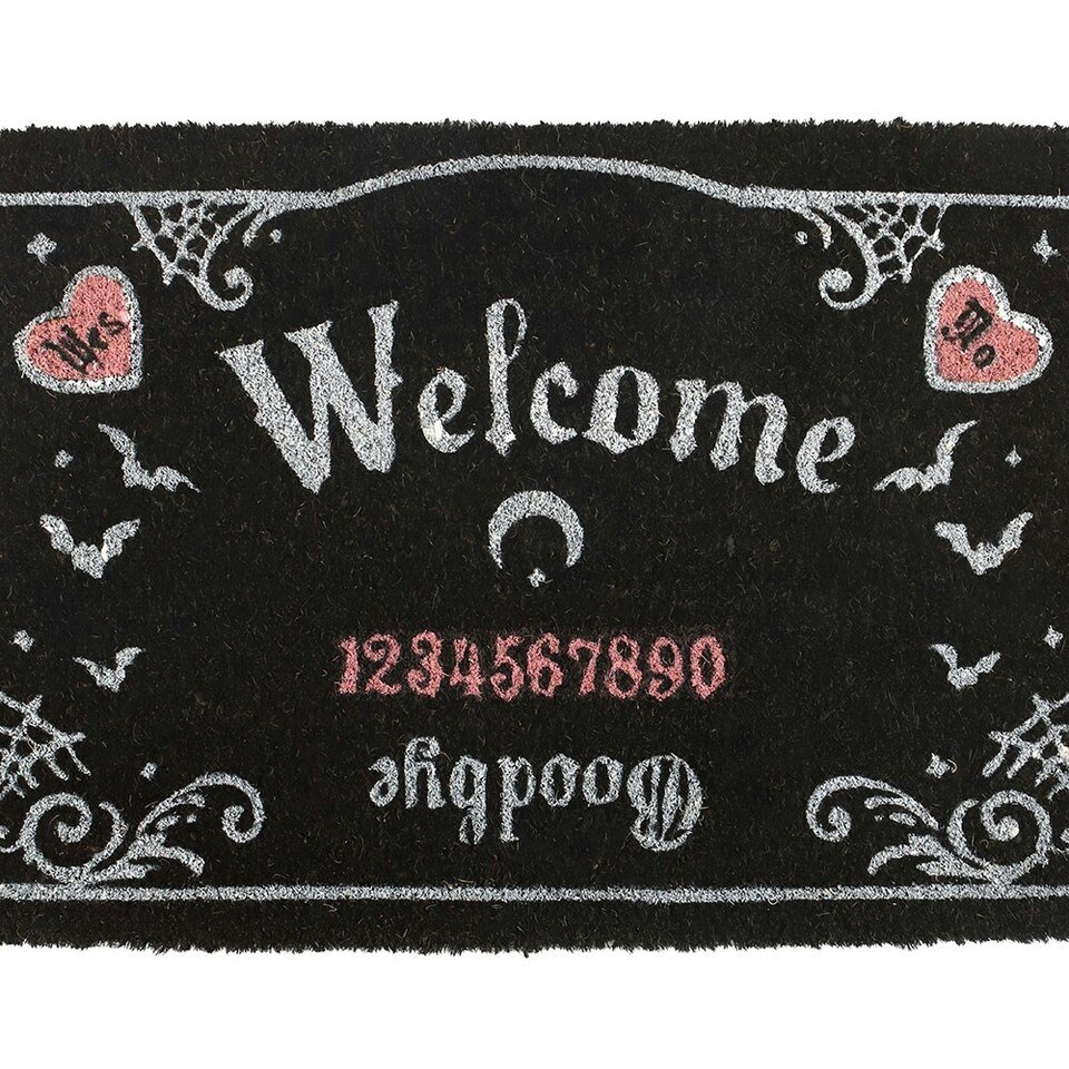 image 1 of Something Different Talking Board Door Mat - Black/Pink - One Size