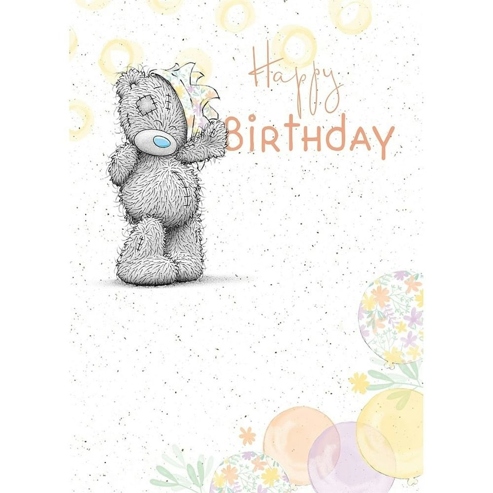 image 1 of Bear In Party Hat Birthday Card