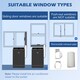 image 7 of HOMCOM 4-in-1 Portable Air Conditioner 14000BTU with App Voice Control, Dehumidifier, Cool, Fan, Sleep, Smart Home WiFi Compatible, Air Conditioning Unit with 24H Timer, Window Kit, Black