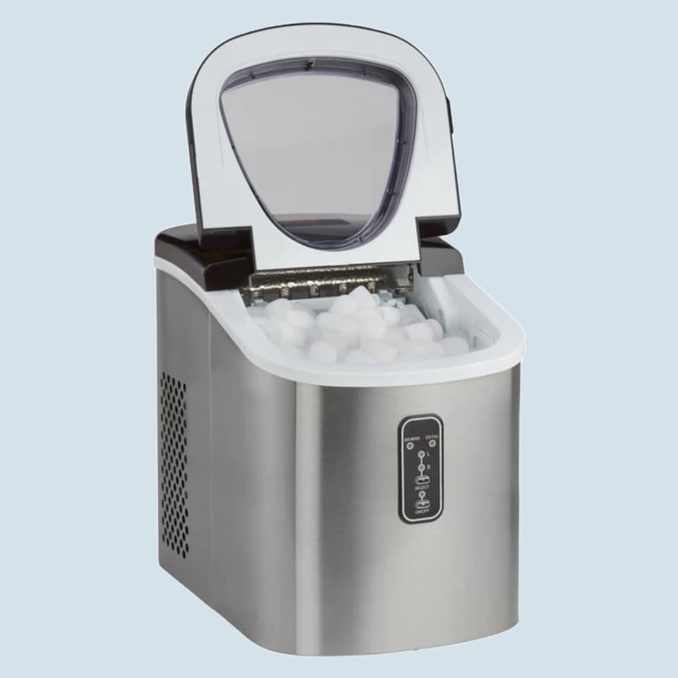 image 1 of Cooks Professional Ice Maker Machine with Scoop & 2.2L Tank - Makes 14KG Per Day | Silver