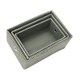 image 4 of JVL Silva Rectangular Fabric Storage Baskets, Set of 3, Grey Grey