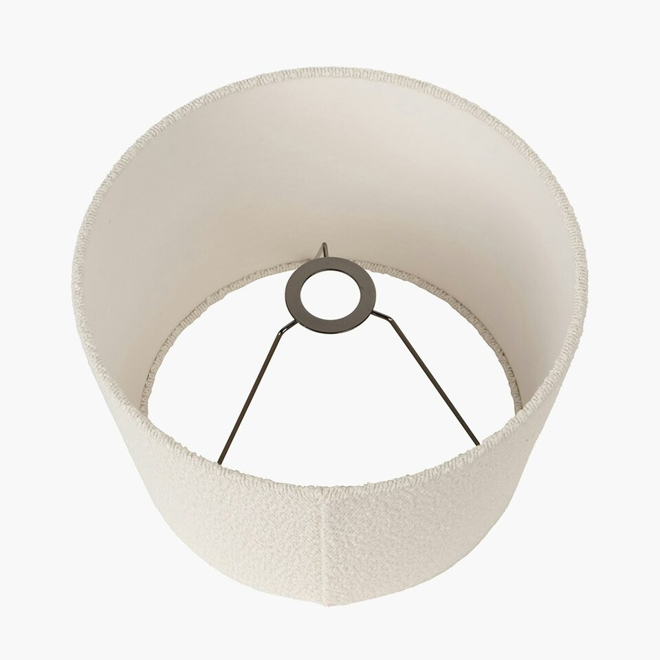 image 1 of 40cm White Boucle Tapered Lampshade White