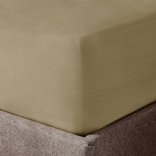 Velosso Washed Linen Look Fitted Sheet Brown | Beige | King