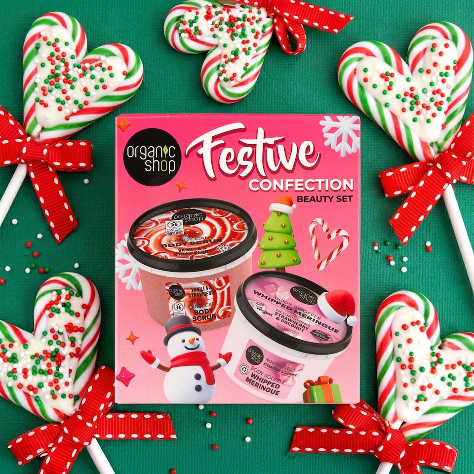 image 1 of Organic Shop Festive Confection Beauty Set 250ml/250ml
