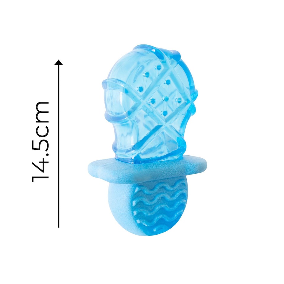 image 1 of Dummy Shaped Summer Cooling Pet Toy - Dog Puppy Teething Chew Outdoor Play Freezable Durable Rubber Hydrating Teether Frozen