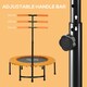 image 3 of HOMCOM 40" Mini Trampoline, Rebounder Jumper w/ Adjustable Handle, Orange
