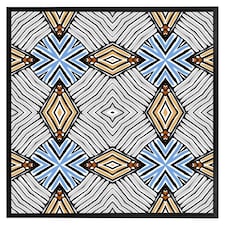 Abstract geometric shapes & hand drawn brush stokes (Picture Frame) Black | M