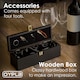 image 9 of Wine Bottle Gift Box Presentation Case & 4pc Accessories Set