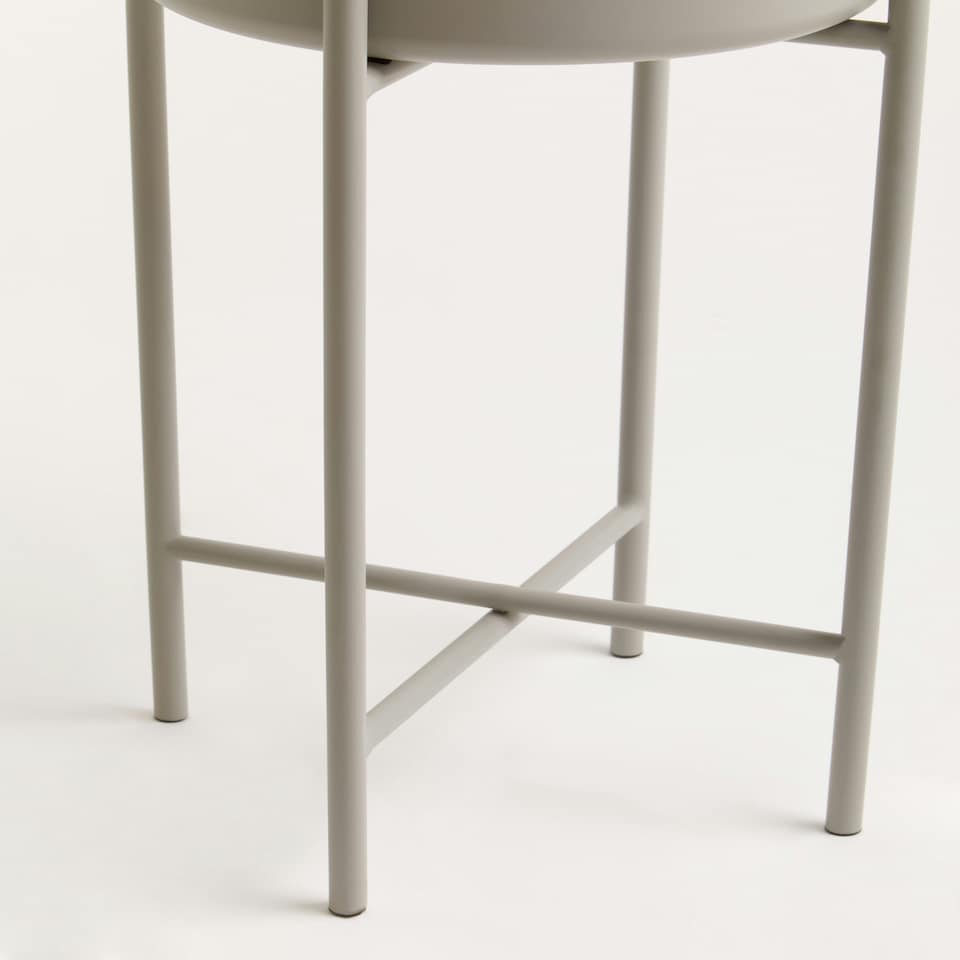 image 1 of Interiors by Premier Durable Large Grey Floor Standing Planter, Contemporary Outdoor Pot For Flowers, Sturdy Floor Planter Grey