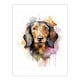 image 3 of Wirehaired Dachshund Lovers Gift Watercolour Black Framed Wall Art Print A4