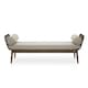 image 1 of Interiors by Premier Rattan Woven Day Bed with 2 side Round Pillow, Rattan Lounge Bench, Wooden Day Bed for Living Room Brown