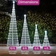 image 9 of Neo White Waterfall LED Outdoor Christmas Tree Light Cascading Star Tree with 5m Lead Multi Function Modes Garden & Patio 4ft 6ft 8ft 10ft Foot Feet | White | Multi White