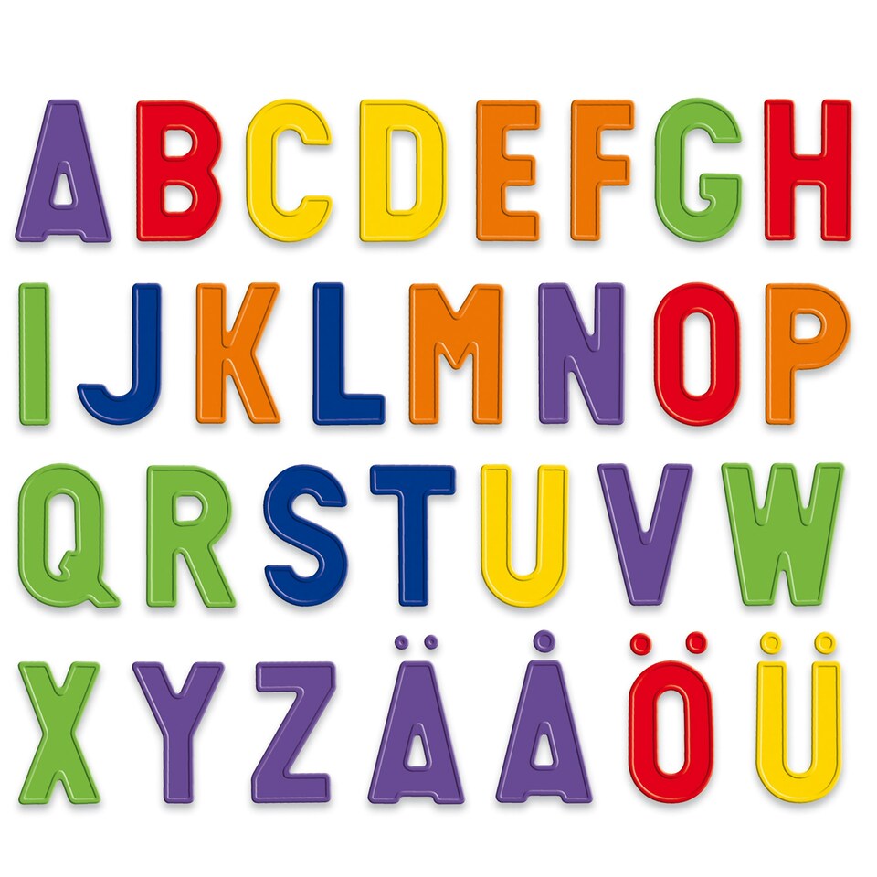 image 1 of Quercetti Magnetic Letters Starter Set 48 Pieces