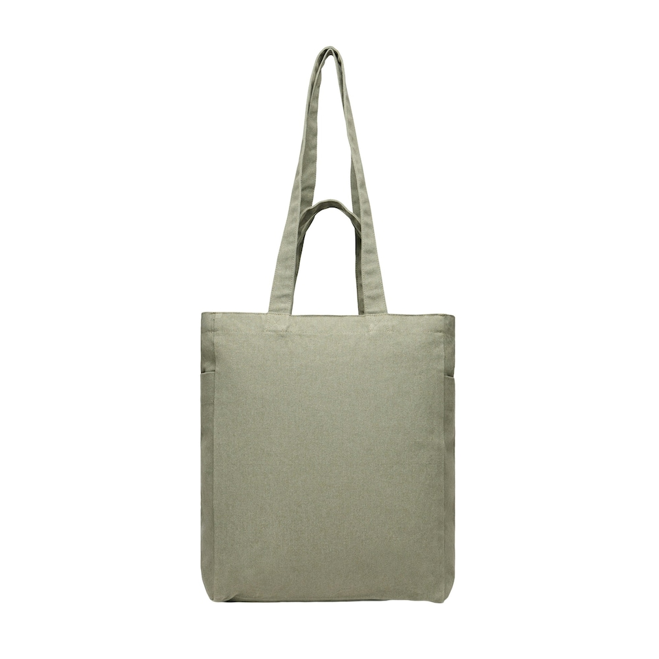image 1 of Vinga Hilo Aware Recycled Canvas Zipped Tote Bag - Green - One Size Green