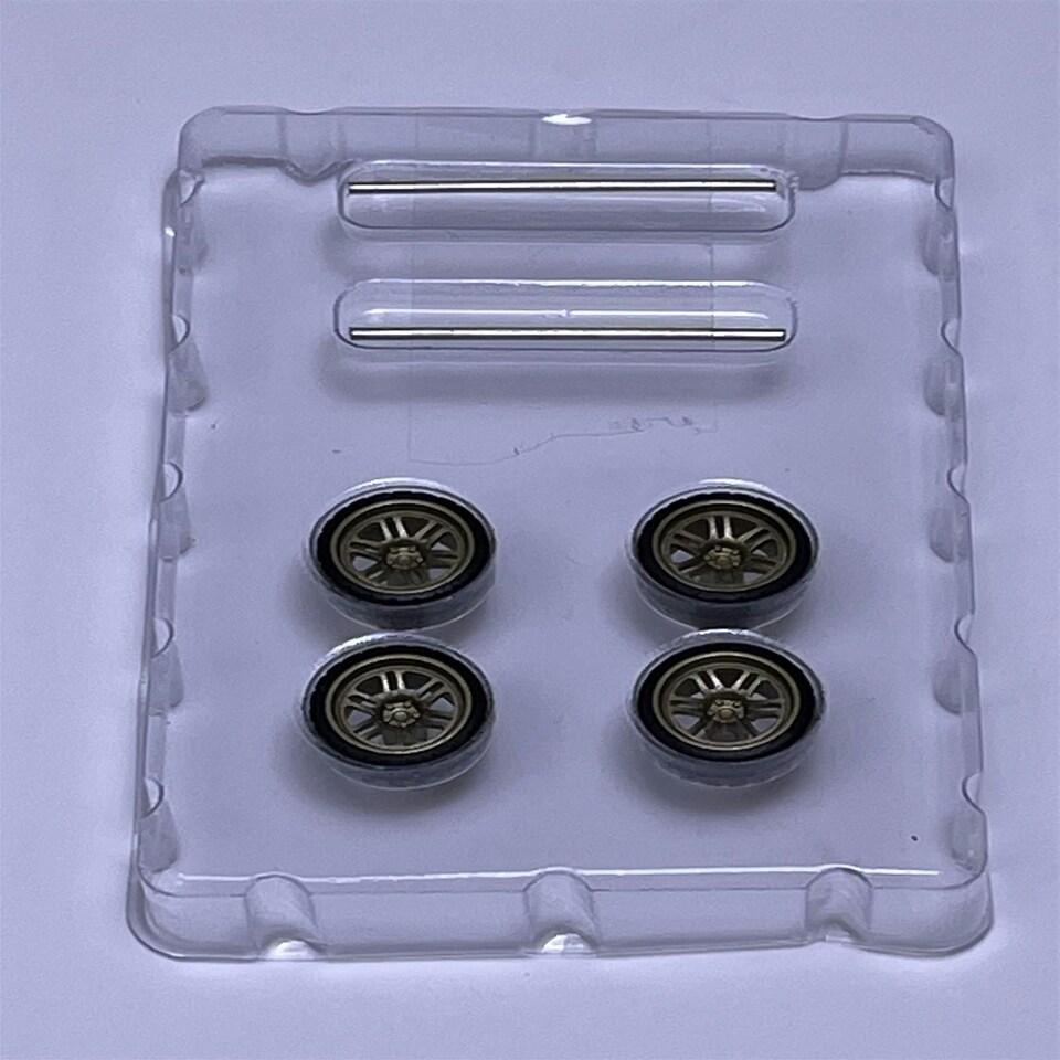 image 1 of BNDS Custom Wheel Parts Wheel and Tyre Set Bronze 1:64 MOT Hobby BC26403RB