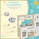 image 6 of HOMCOM Luxury Kitchen Playset with Accessories Pretend Cooking Set White