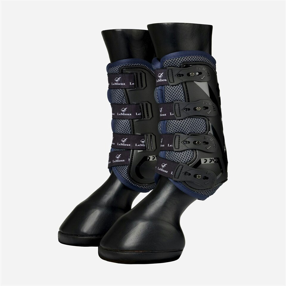 image 1 of LeMieux Ultra Mesh Snug Boots Front Grey | Large