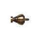 image 2 of 35mm Fixed Length Metal Curtain Pole Set Antique Brass Vienna Finial 210cm Bronze | Bronze