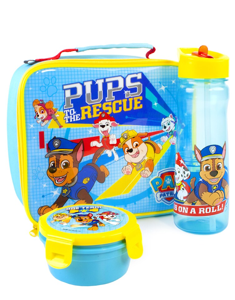 image 1 of Paw Patrol Lunch Box Set for Kids | Insulated Food Bag, Bottle & Snack Pot | Chase, Rubble, Marshall, Skye | TV Show Merchandise Fun | Insulated Bag Keeps Food Fresh | Durable Material for Lunchtime