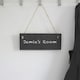 image 5 of Nicola Spring Rectangle Slate Memo Board with Rope & Chalk Pencils - 25cm x 10cm - Black