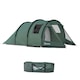 image 1 of Outsunny 3-4 Persons Tunnel Tent, Two Room Camping Tent w/ Windows, Black