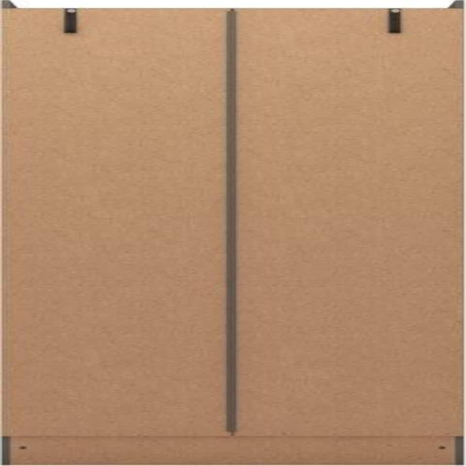 image 1 of Nevada 2 Door 1 Drawer Mirrored Wardrobe Grey | 3D Effect Grey