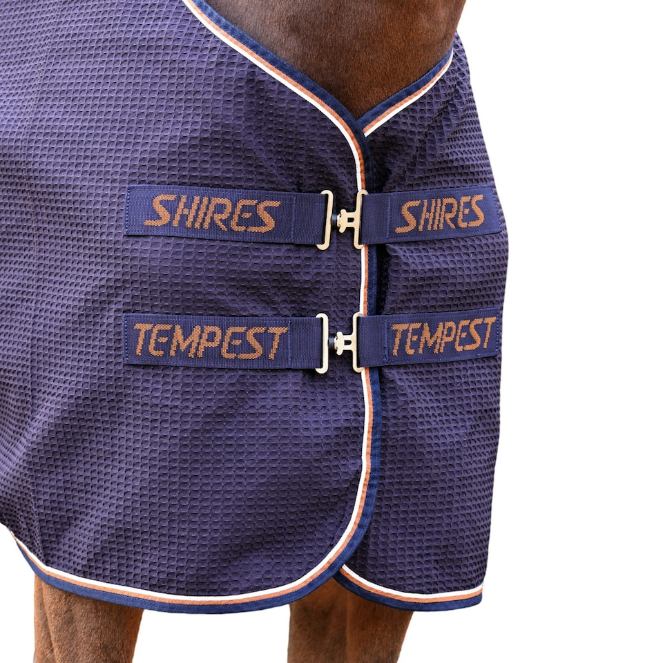 image 1 of Tempest Original Waffle Horse Rug - Navy - 72in