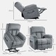 image 3 of HOMCOM Power Lift Recliner Chair with Vibration Massage and Heat, Electric Lift Chair for Elderly, Overstuffed Leathaire Riser and Reclining Armchair with Remote, Pockets, Pocket Spring, Grey | Grey