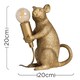 image 6 of ValueLights Modern Metallic Gold Painted Rat Design Table Lamp